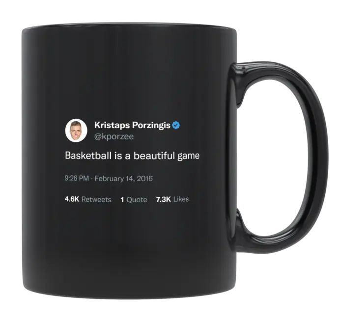 Kristaps Porzingis - Basketball Is a Beautiful Game- mug