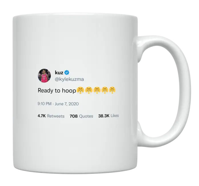 Kyle Kuzma - Ready to Hoop-tweet on mug