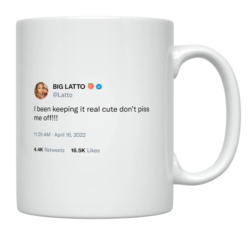 Latto - Don’t Make Me Mad-tweet on mug