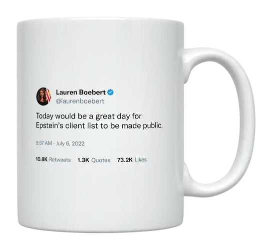 Lauren Boebert - Make Epstein’s Client List Public- mug