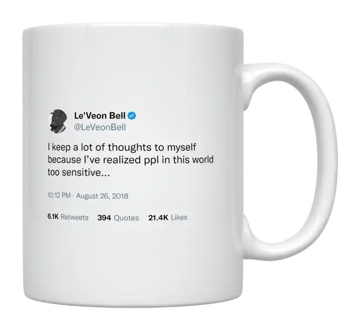 Le'Veon Bell - I Keep a Lot of Thoughts to Myself- mug