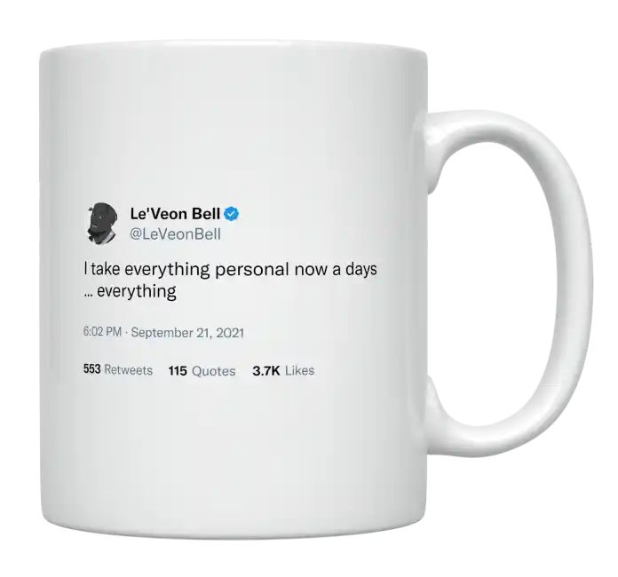 Le'Veon Bell - I Take Everything Personal- mug