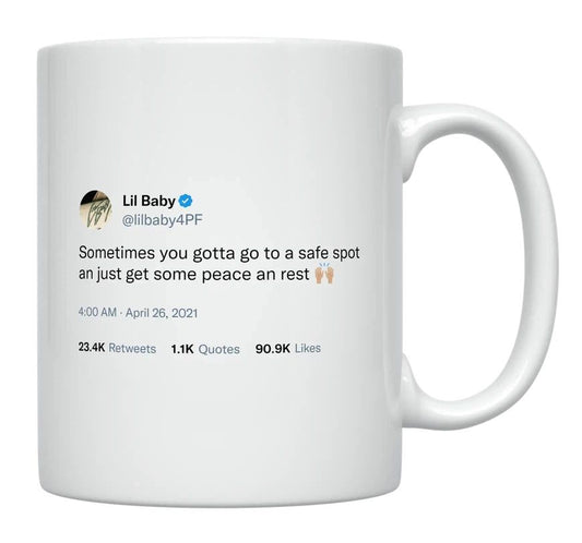 Lil Baby - Peace and Rest at a Safe Spot- mug