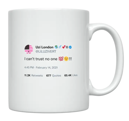 Lil Uzi Vert - I Can’t Trust Anyone-tweet on mug