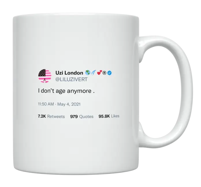 Lil Uzi Vert - I Don’t Age Anymore-tweet on mug