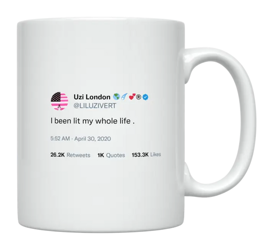 Lil Uzi Vert - I’ve Been Lit My Whole Life-tweet on mug