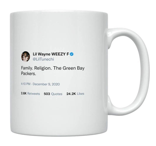 Lil Wayne - Family, Religion, Green Bay Packers- mug