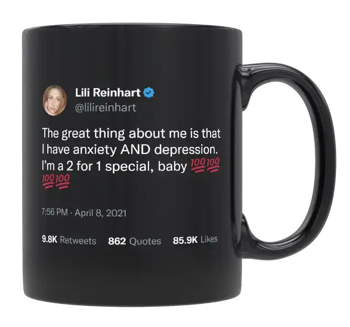 Lili Reinhart - I Have Anxiety and Depression- mug