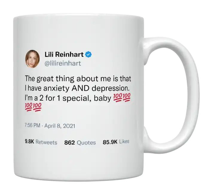 Lili Reinhart - I Have Anxiety and Depression- mug