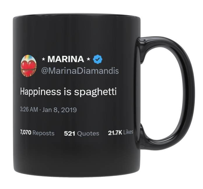 Marina Diamandis - Happiness Is Spaghetti- mug