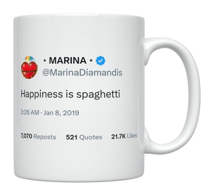 Marina Diamandis - Happiness Is Spaghetti- mug