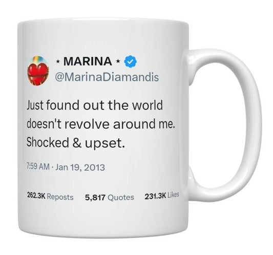 Marina Diamandis - Shocked and Upset the World Doesn’t Revolve Around Me- mug