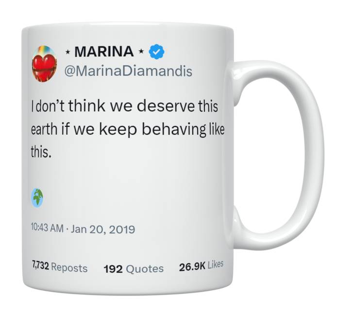 Marina Diamandis - We Don’t Deserve This Earth- mug