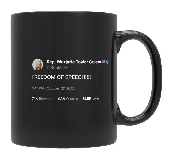 Marjorie Taylor Greene - Freedom of Speech- mug