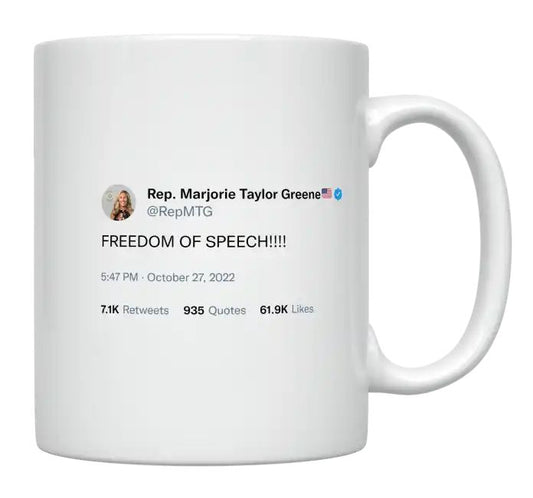 Marjorie Taylor Greene - Freedom of Speech- mug