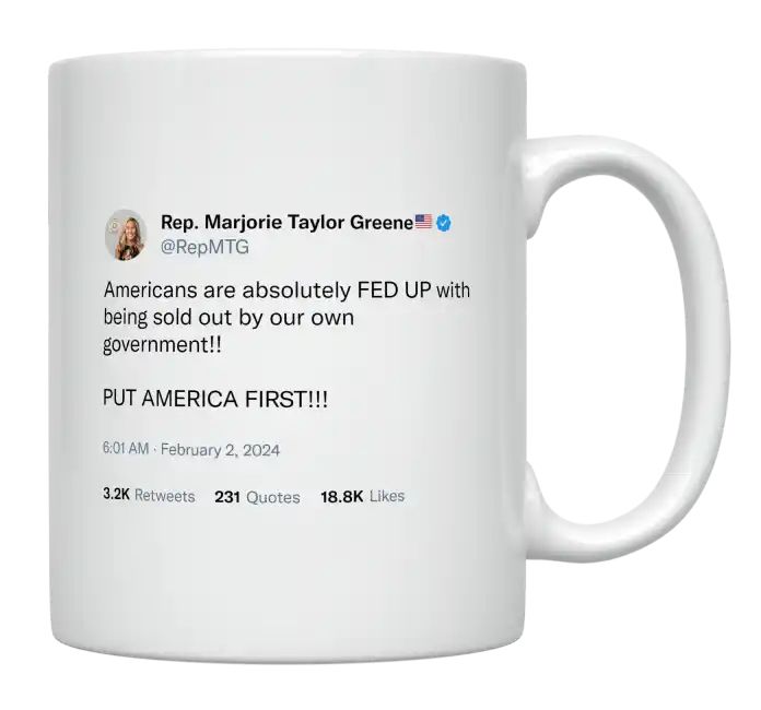 Marjorie Taylor Greene - Put America First- mug