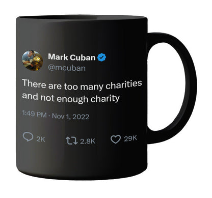 Mark Cuban - Too Many Charities and Not Enough Charity- mug