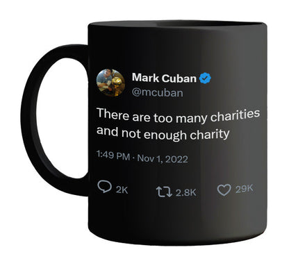 Mark Cuban - Too Many Charities and Not Enough Charity- mug