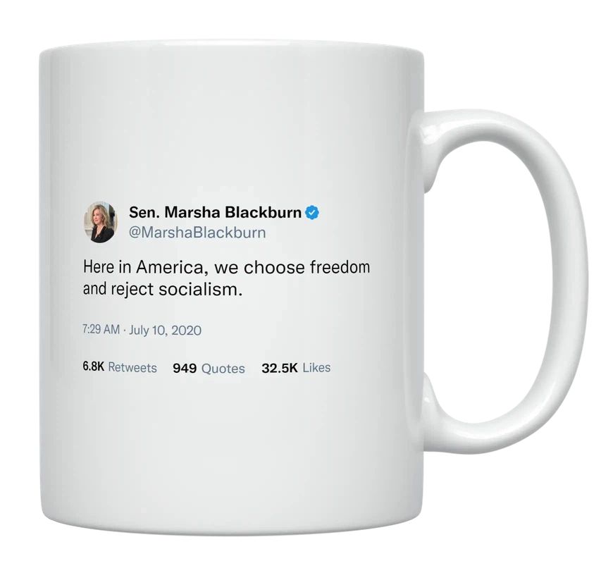 Marsha Blackburn - In America, We Choose Freedom- mug