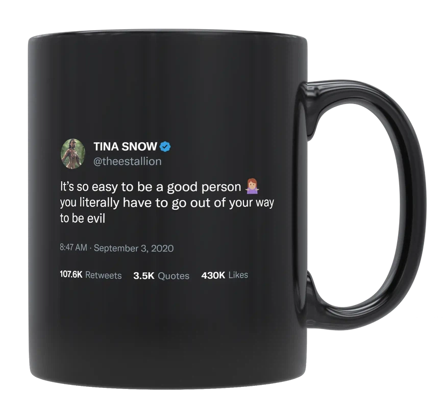 Megan Thee Stallion - It’s Easy to Be a Good Person-tweet on mug