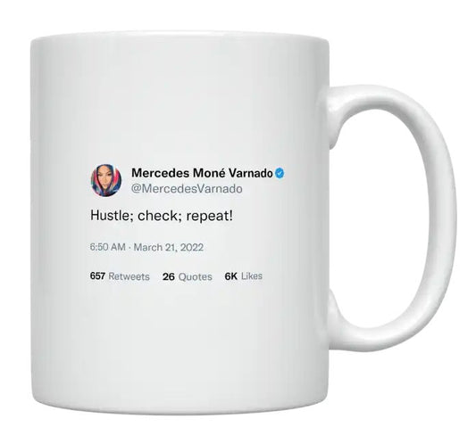 Mercedes Varnado - Hustle, Check, Repeat- mug