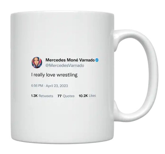 Mercedes Varnado - I Really Love Wrestling- mug