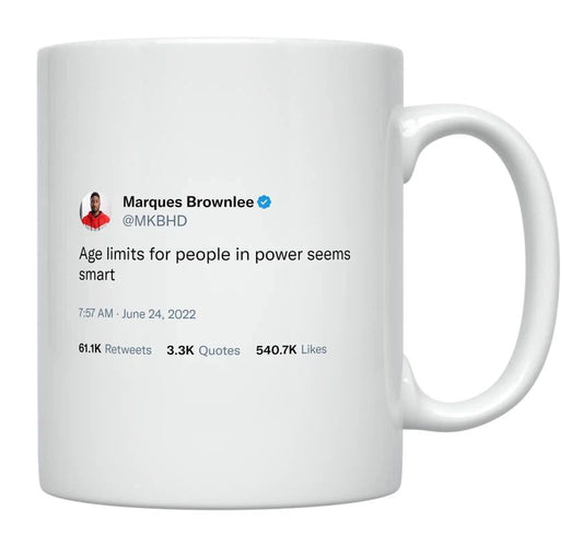 MKBHD - Age Limits for People in Power- mug