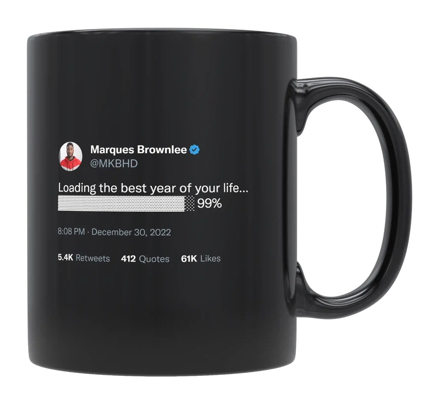 MKBHD - Loading the Best Year of Your Life-tweet on mug