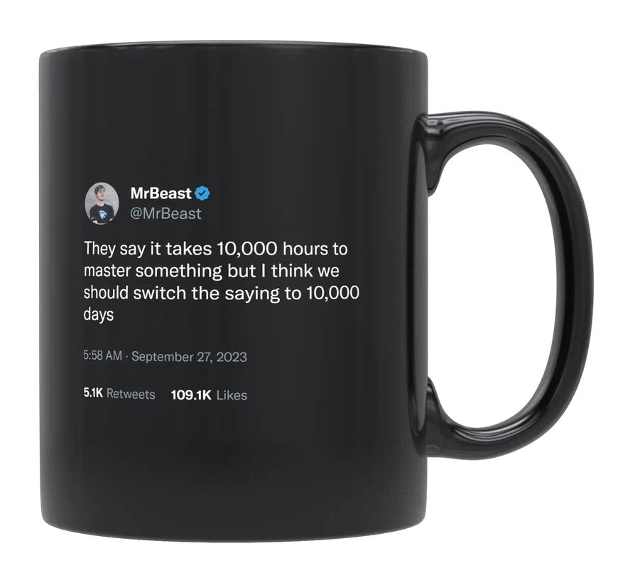 MrBeast - Master Something-tweet on mug