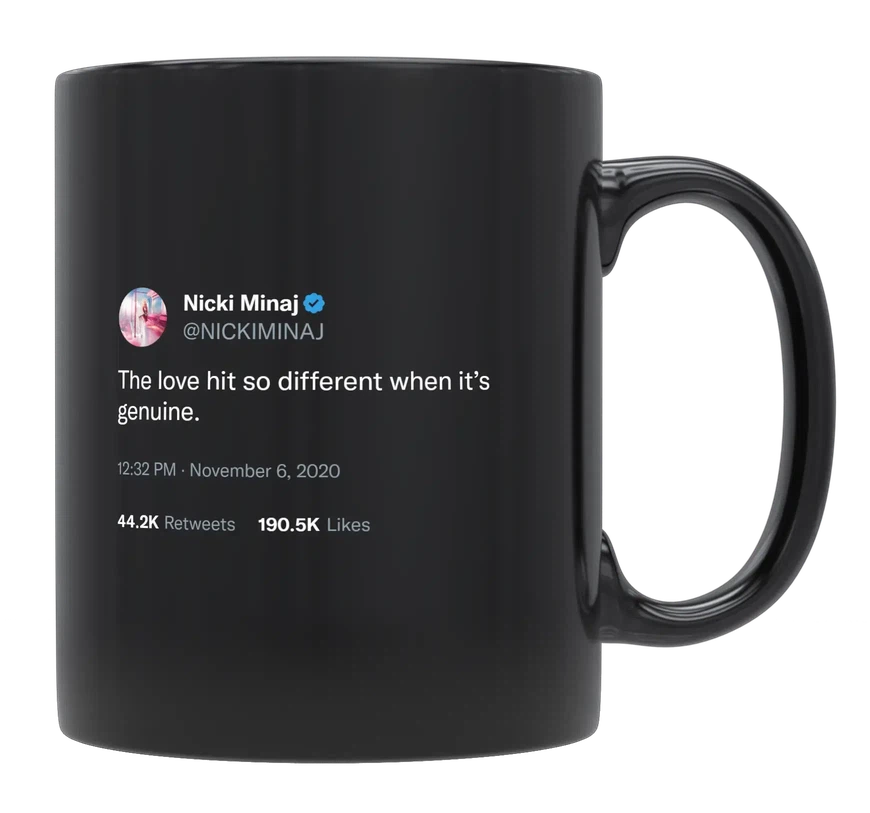Nicki Minaj - Genuine Love Is Different-tweet on mug