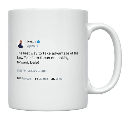 Pitbull - Take Advantage of the New Year- mug