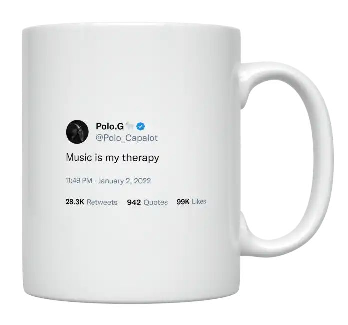 Polo G - Music Is My Therapy- mug