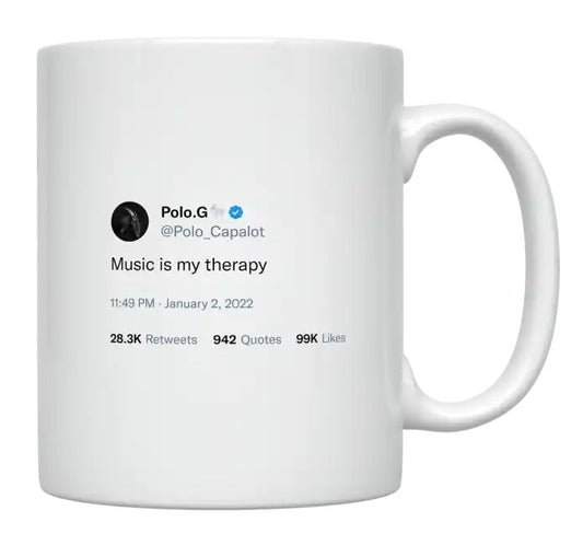 Polo G - Music Is My Therapy- mug