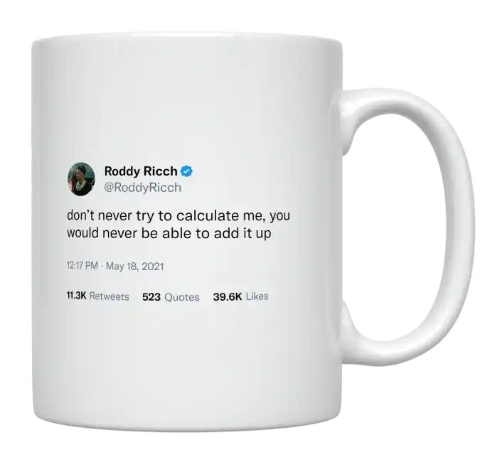 Roddy Ricch - Don’t Try to Calculate Me- mug