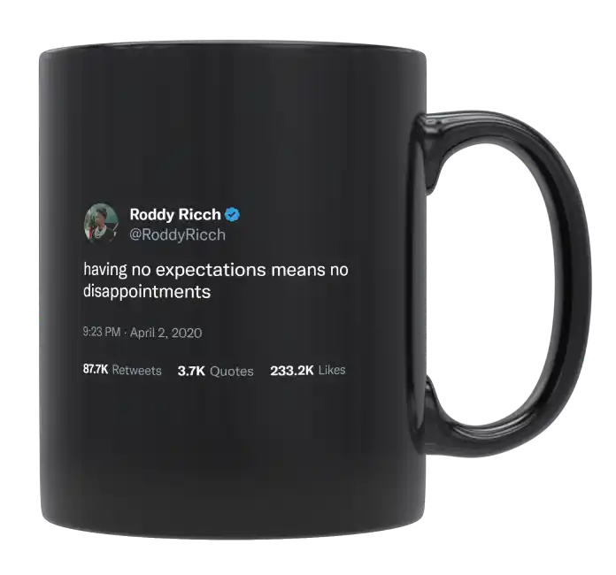 Roddy Ricch - Having No Expectations-tweet on mug