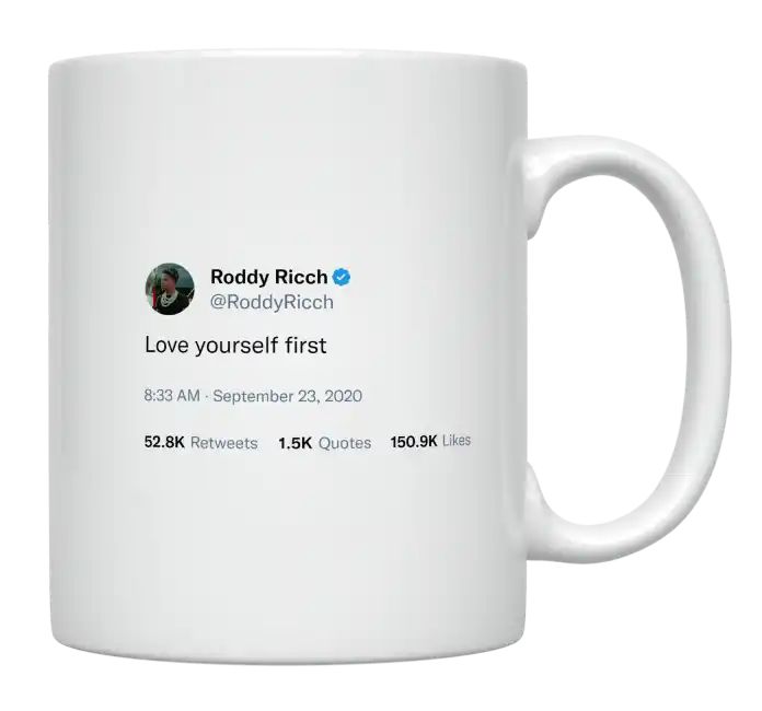 Roddy Ricch - Love Yourself First- mug