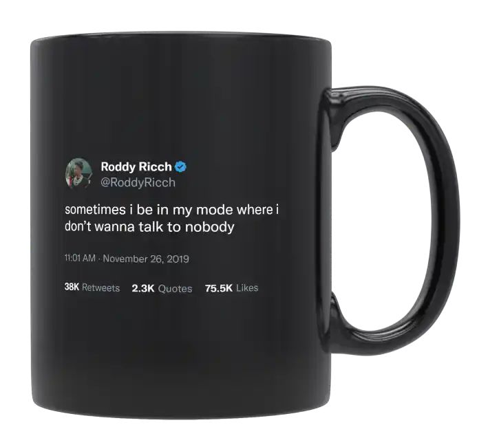 Roddy Ricch - Sometimes I Don’t Want to Talk to Anybody- mug