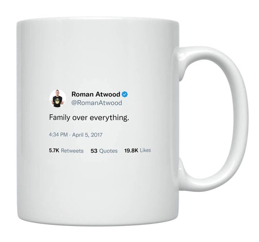 Roman Atwood - Family Over Everything- mug