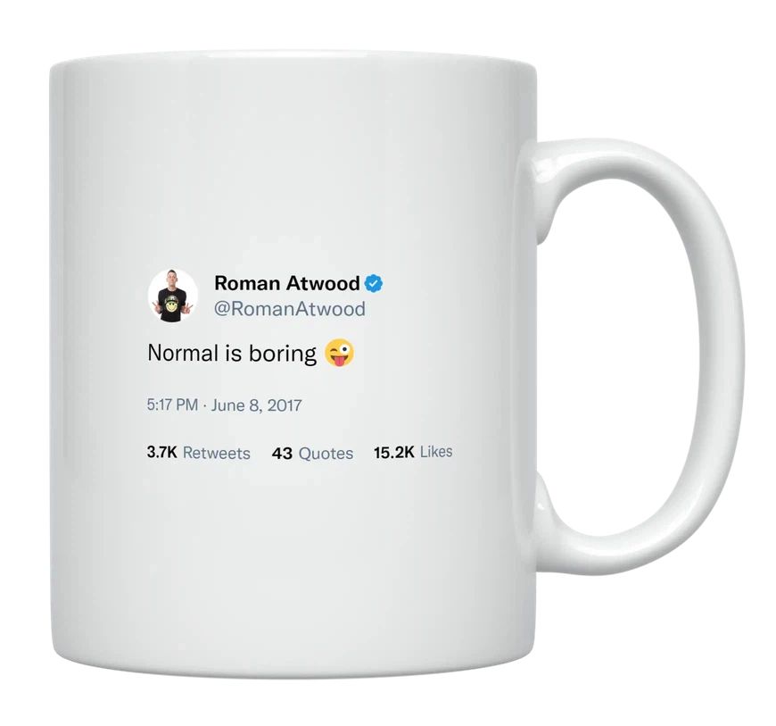 Roman Atwood - Normal Is Boring- mug