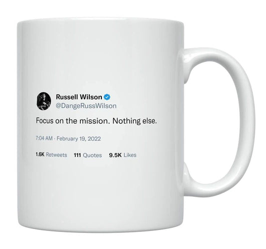 Russell Wilson - Focus On the Mission- mug