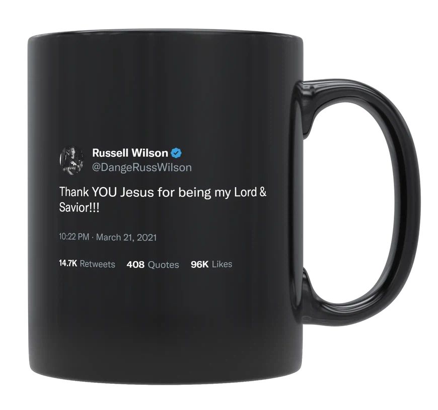 Russell Wilson - Thank You Jesus- mug