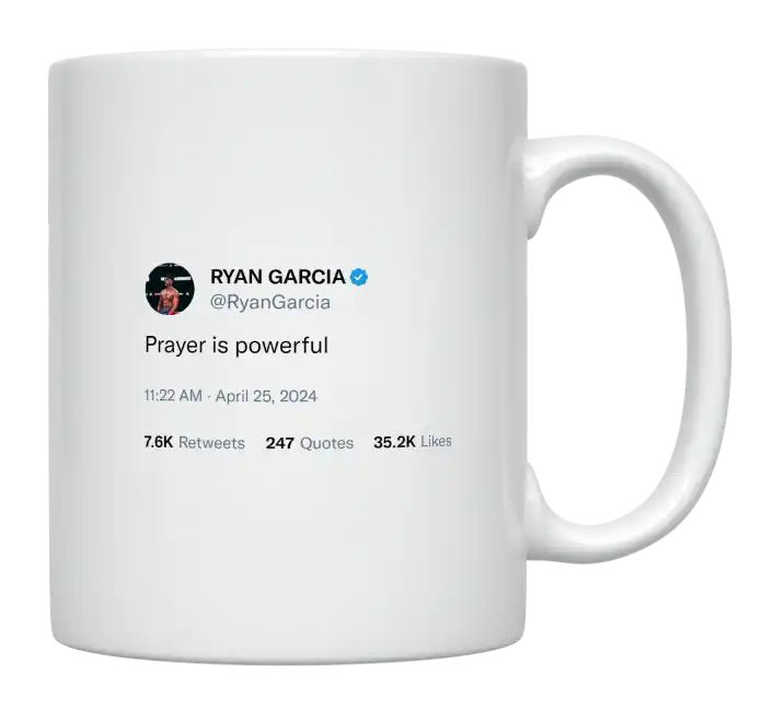 Ryan Garcia - Prayer Is Powerful- mug