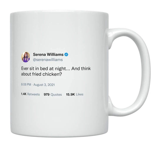 Serena Williams - Thinking about Fried Chicken at Night- mug