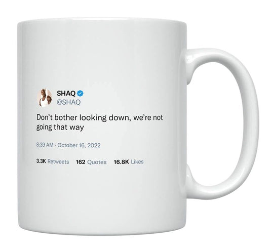 Shaq - Don’t Bother Looking Down, We’re Not Going That Way- mug