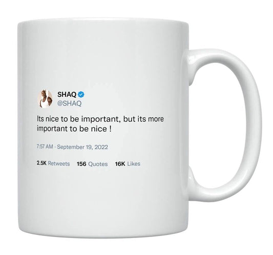 Shaq - It’s Important to Be Nice- mug