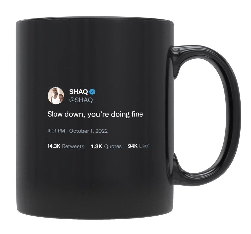 Shaq - Slow Down, You’re Doing Fine- mug