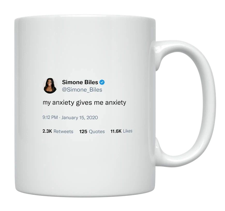 Simone Biles - My Anxiety Gives Me Anxiety- mug