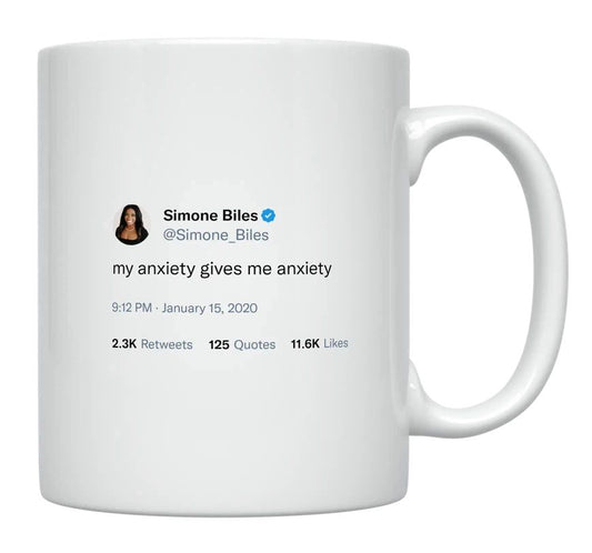 Simone Biles - My Anxiety Gives Me Anxiety- mug