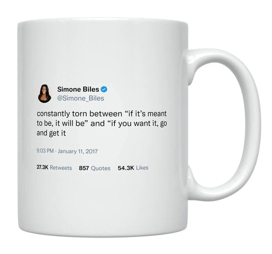 Simone Biles - Torn Between Meant to Be and Go Get It- mug