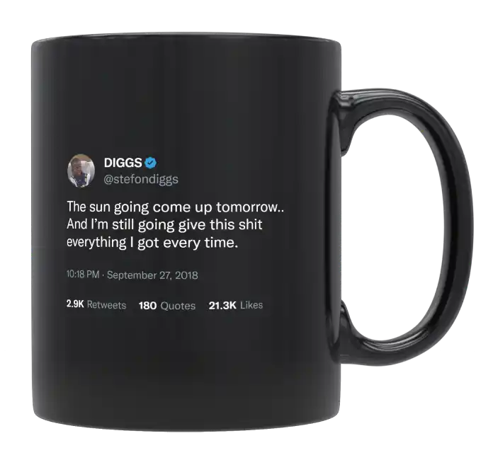 Stefon Diggs - I’m Giving It My All-tweet on mug